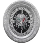 32x37 cm Armalı Saat - Gümüş Renk