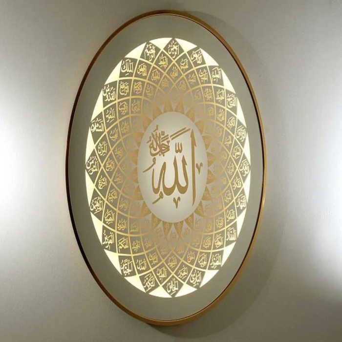 60 cm Led Işıklı Aynalı Pano Esma - Görsel 4