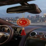 Maskot Türk Bayrağı (Sarı - Kristal Taş - Püsküllü-7cm) - 5'li Paket - Görsel 2