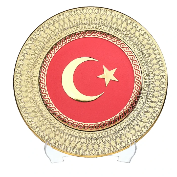Türk Bayraklı Set (Türk Bayraklı Arma & Türk Bayraklı Dekoratif Tabak & Türk Bayraklı Araba Maskotu) - Görsel 2