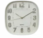28 cm Duvar Saati Oval Köşeli Beyaz (KOD-3593)
