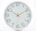 30 cm Duvar Saati Gold Detaylı Beyaz (KOD-3623)