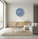 30 cm Duvar Saati Minimalist Çizgisel Rakamlı Mavi (KOD5958-Mavi) - Görsel 2