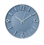 30 cm Duvar Saati Minimalist Çizgisel Rakamlı Mavi (KOD5958-Mavi)