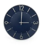30 cm Duvar Saati Minimalist Çizgisel Rakamlı Siyah (KOD-5957-Lacivert)