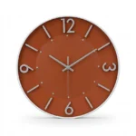 30 cm Duvar Saati Minimalist Çizgisel Rakamlı Turuncu (KOD5958)