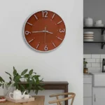 30 cm Duvar Saati Minimalist Çizgisel Rakamlı Turuncu (KOD5958) - Görsel 2
