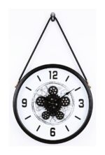 40 cm Duvar Saati Askılı Çark Detaylı Beyaz (Askıyla 40x70 cm) (KOD8322C)