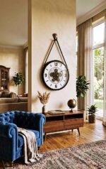 40 cm Duvar Saati Askılı Çark Detaylı Beyaz (Askıyla 40x70 cm) (KOD8322C) - Görsel 2