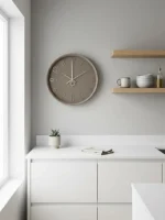 40 cm Duvar Saati Kahverengi Minimalist (KOD-3603-KAHVERENGİ) - Görsel 2