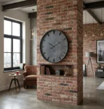 76 cm Duvar Saati Beton Efektli Füme (KOD-3317) - Görsel 2